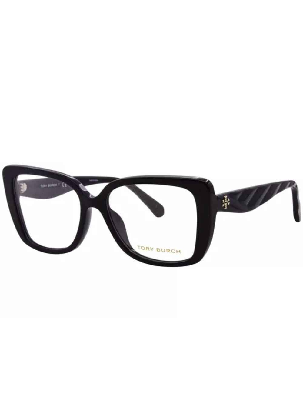 New Tory Burch TY2156U 1709 Black Oversized Cat Eye Frame Glasses Authentic